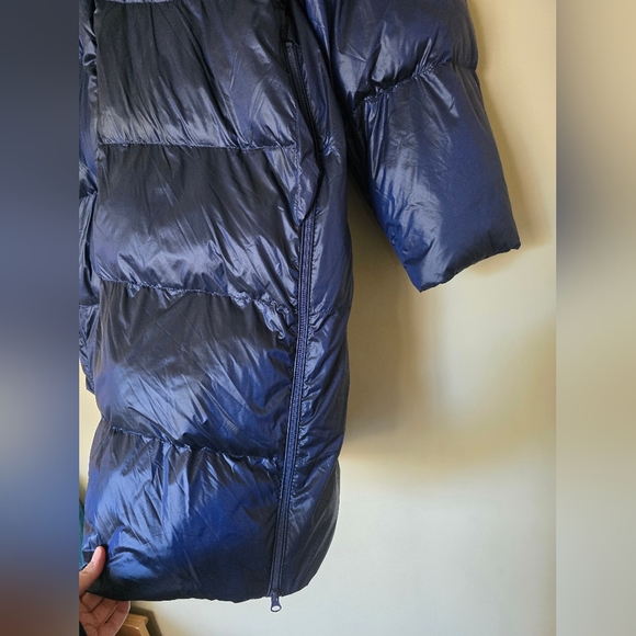 Fabletics Quilted Long Puffer Jacket Blue XL - Picture 3 of 10